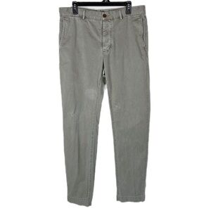 Sid Mashburn Pants Mens 34x34 Stone Wash Green Slim Straight Pant